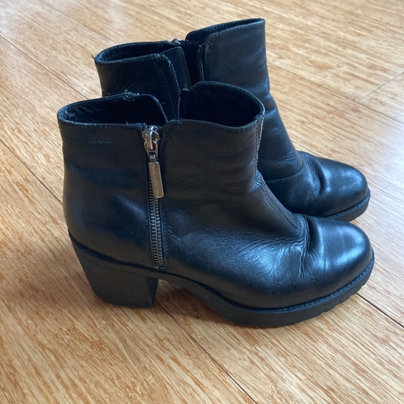 Vagabond Grace Black Leather Boots Size 38 - Picture 2 of 6